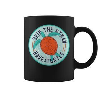 Skip The Straw Save A Turtle Protect The Oceans Meme Coffee Mug - Monsterry CA