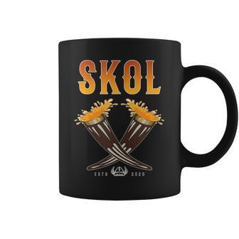 Skol Vikings Drinking Horn Nordic Scandinavia Coffee Mug - Monsterry DE