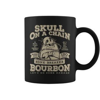 Skull On A Chain Bone Breaker Bourbon Coffee Mug - Monsterry CA
