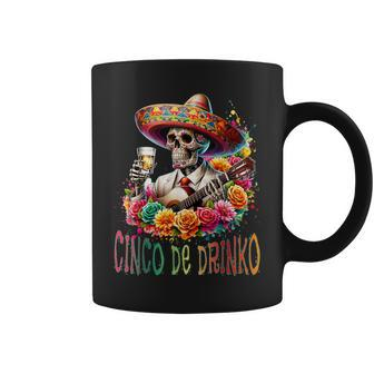 Skull Cinco De Drinko Cinco De Mayo 5 Fiesta Coffee Mug - Monsterry CA