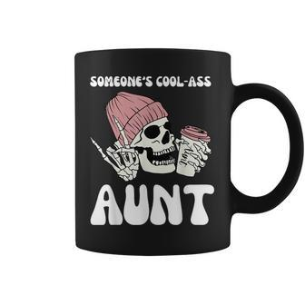 Skull Someone's Cool Ass Aunts Coffee Mug - Monsterry