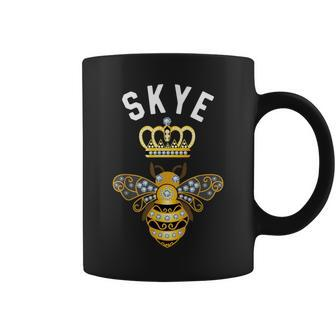 Skye Name Skye Birthday Queen Crown Bee Skye Coffee Mug - Seseable