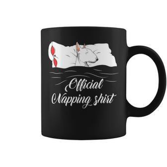 Sleeping Bull Terrier Pyjamas Dog Lover Official Napping Coffee Mug | Mazezy