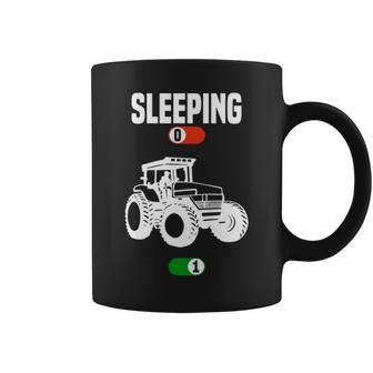 Sleeping Farmer Tractor Coffee Mug | Mazezy