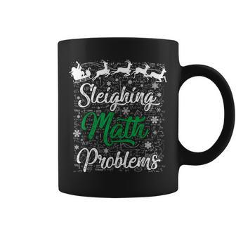 Sleighing Math Problem Xmas In Math Teacher Christmas Coffee Mug - Monsterry