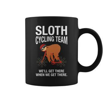 Sloth Cycling Team Lazy Sloth Sleeping Bicycle Coffee Mug | Mazezy