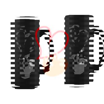 Sloth Heart Valentines Day Girls Sloth Lover Coffee Mug - Monsterry
