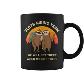 Sloth Hiking Team Vintage Coffee Mug - Monsterry