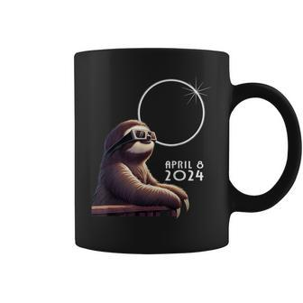 Sloth Watching Eclipse Total Solar Eclipse 2024-04-08 Coffee Mug - Thegiftio UK