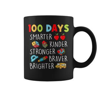 Smarter Kinder Stronger Brighter 100 Days Of School Teacher Coffee Mug | Mazezy