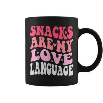 Snacks Are My Love Language Valentines Day Toddler Kid Coffee Mug - Thegiftio UK