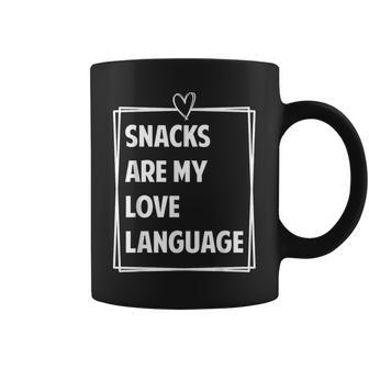 Snacks Are My Love Language Valentines Day Toddler Kid Coffee Mug | Mazezy CA