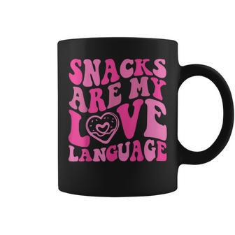 Snacks Are My Love Language Toddler Valentines Day Coffee Mug - Monsterry DE
