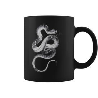 Snake Serpent Cobra Coil Blackwork Coffee Mug - Thegiftio UK