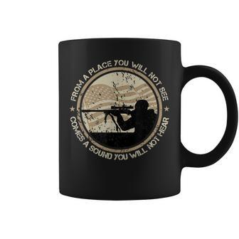 Sniper Military Sharpshooter Usa You Will Not See Hear Coffee Mug - Monsterry