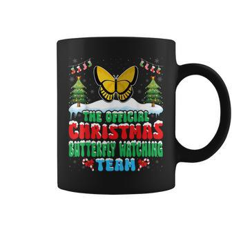 Snow Christmas Butterfly Watching Team Butterfly Lover Xmas Coffee Mug - Monsterry DE