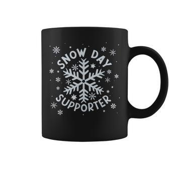 Snow Day Supporter Snowflake Winter Let It Snow Coffee Mug - Seseable