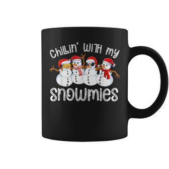 Snowman Christmas Chillin With My Snowmies Ugly Coffee Mug - Seseable