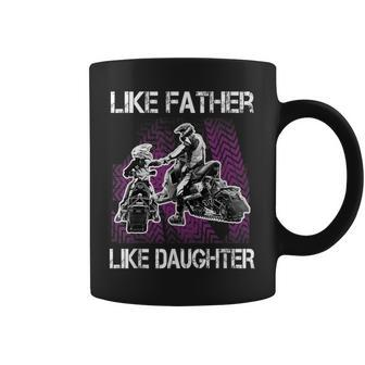 Snowmobile Father And Daughter T Girls Snowcross Coffee Mug - Monsterry