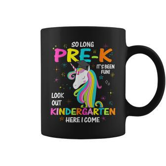 So Long Pre-K It's Been Fun Look Out Kindergarten Unicorn Coffee Mug | Mazezy DE