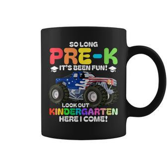 So Long Pre-K Kindergarten Graduation Monster Truck Usa Coffee Mug - Monsterry DE
