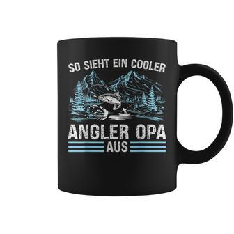 So Sieht ein Cooler Angler Opa Aus Tassen Schwarz für Männer - Seseable