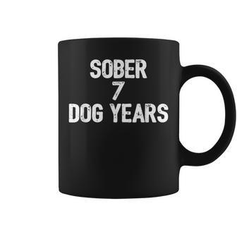 Sober Milestone 1 Year Anniversary 7 Dog Years Coffee Mug - Monsterry