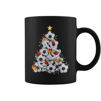 Soccer Christmas Tree Xmas Pajamas Coach Player Boys Coffee Mug - Monsterry