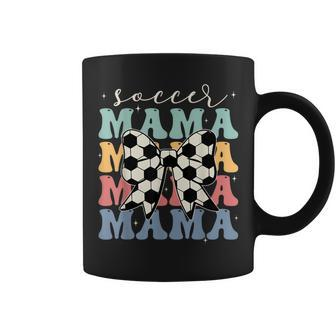 Soccer Mama Retro Groovy Soccer Softball Mom Coffee Mug | Mazezy DE