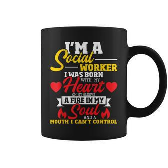Social Worker Heart On My Sleeve Caseworker Social Work Coffee Mug - Thegiftio UK