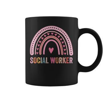 Social Worker Rainbow 2023 School Social Worker Outfit Coffee Mug - Monsterry UK