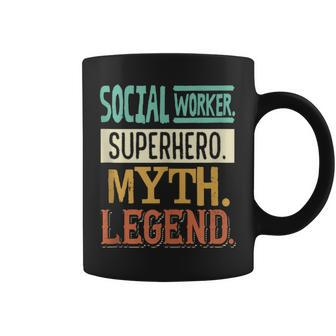 Social Worker Superhero Myth Legend Social Working Work Coffee Mug - Monsterry DE