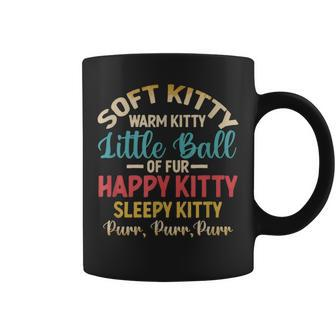 Soft Kitty Warm Kitty Little Ball Of Fur Happy Sleepy Cat Coffee Mug - Thegiftio UK