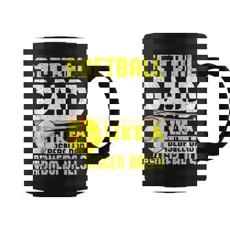 Softball Dad Like A Baseball With Bigger Balls Father's Day Coffee Mug | Mazezy