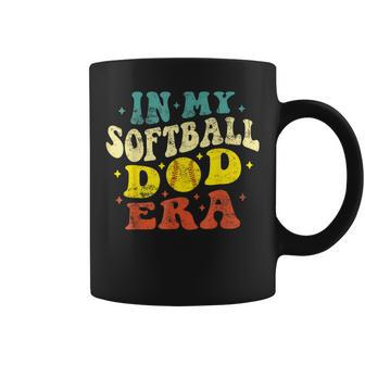 In My Softball Dad Era Softball Dad Fathers Day Groovy Coffee Mug - Thegiftio UK