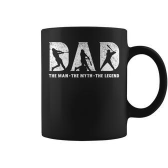 Softball Dad The Man The Myth The Legend Father's Day Coffee Mug - Thegiftio UK