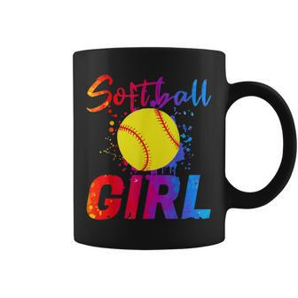 Softball Girl Bat & Ball Player Baller Baseball Lovers Coffee Mug - Monsterry DE