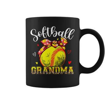 Softball Grandma Headband Leopard Softball Ball Mother's Day Coffee Mug | Mazezy UK