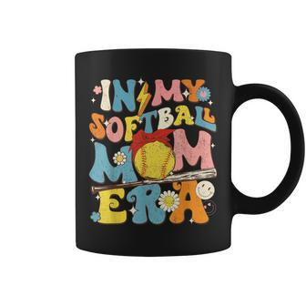 In My Softball Mom Era Retro Baseball Mom Groovy Coffee Mug - Monsterry CA