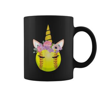 Softball Unicorn Unicorn Lover For Girls Coffee Mug - Monsterry AU