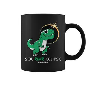 Sol Rawr Dino Total Solar Eclipse April 2024 Dinosaur Event Coffee Mug | Mazezy