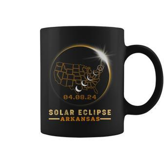 Solar Eclipse 2024 America Totality Total Arkansas Usa Map Coffee Mug - Thegiftio UK