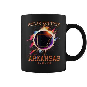 Solar Eclipse 2024 Arkansas Usa State Totality Path Souvenir Coffee Mug | Mazezy DE