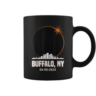 Solar Eclipse 2024 Buffalo Skyline Total Solar Eclipse Coffee Mug - Monsterry AU