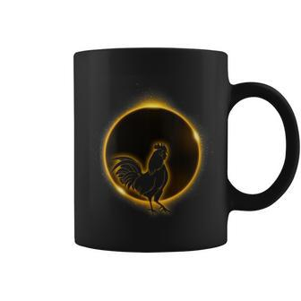 Solar Eclipse 2024 Chicken Rooster Astronomy Lovers Coffee Mug - Monsterry CA