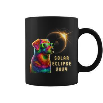 Solar Eclipse 2024 Dog Wearing Solar Eclipse Glasses Coffee Mug - Monsterry UK