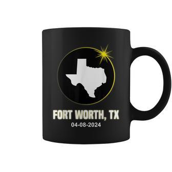 Solar Eclipse 2024 Fort Worth State Texas Eclipse Coffee Mug | Mazezy