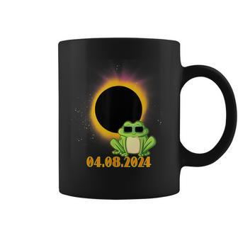Solar Eclipse 2024 Frog Wearing Solar Eclipse Glasses Coffee Mug | Mazezy