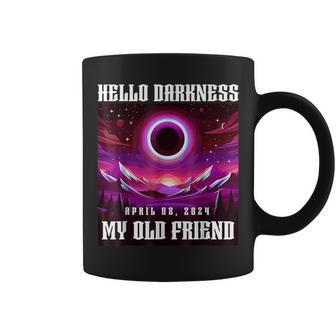 Solar Eclipse 2024 Hello Darkness My Old Friend April 08 24 Coffee Mug - Monsterry