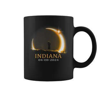 Solar Eclipse 2024 Indiana Total Solar Eclipse Coffee Mug | Mazezy